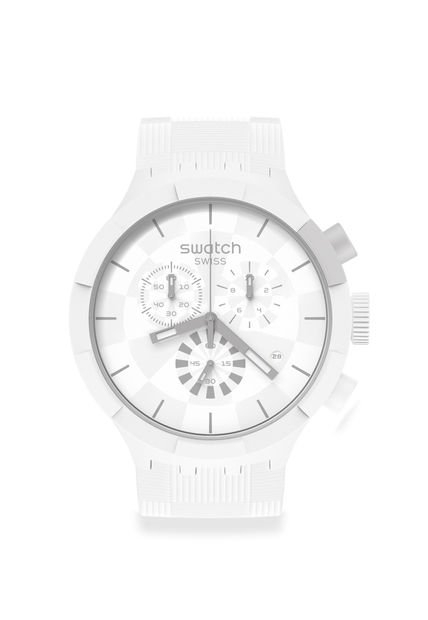 Reloj Swatch Chequered White SB02W400