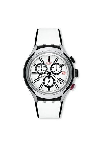 Reloj Swatch Unisex Black Wheel. Silicona Blanco YYS4005 Swatch