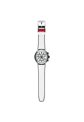 Reloj Swatch Unisex Black Wheel. Silicona Blanco YYS4005