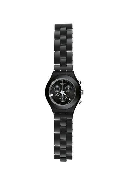 Swatch Reloj para hombre negro ahumado de sangre completa SVCF4000AG, Negro  -, Reloj de cuarzo, cronógrafo, movimiento de cuarzo