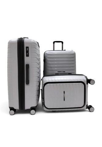 Set De 3 Maletas Swissbrand Askar 2.0-Gris Claro SWISSBRAND