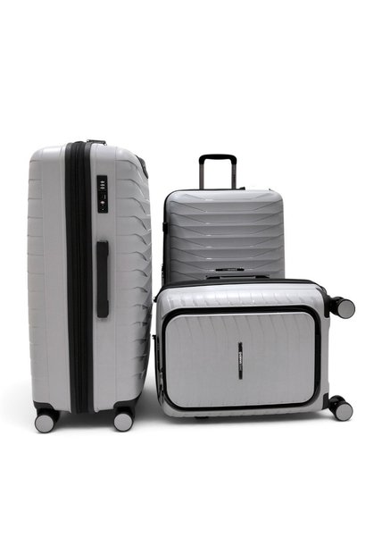 Set De 3 Maletas Swissbrand Askar 2.0-Gris Claro