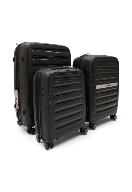 Set De 3 Maletas Swissbrand Marble-Negro