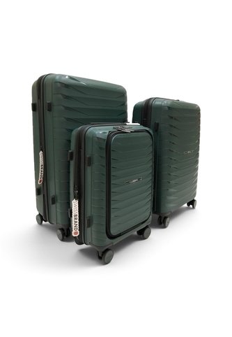 Set De 3 Maletas Swissbrand Askar 2.0-Verde Oscuro SWISSBRAND
