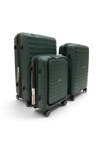 Set De 3 Maletas Swissbrand Askar 2.0-Verde Oscuro SWISSBRAND