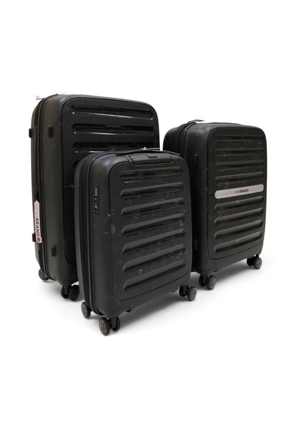 Set De 3 Maletas Swissbrand Marble-Negro