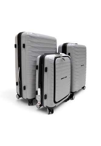 Set De 3 Maletas Swissbrand Askar 2.0-Gris Claro SWISSBRAND