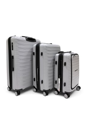 Set De 3 Maletas Swissbrand Askar 2.0-Gris Claro