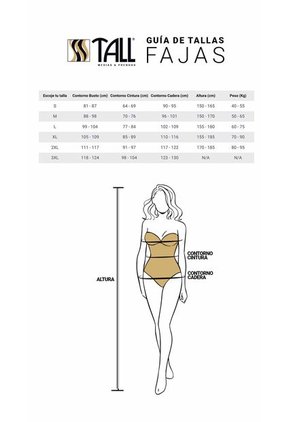 Body Busto Libre Invisible Panty Blanco Tall