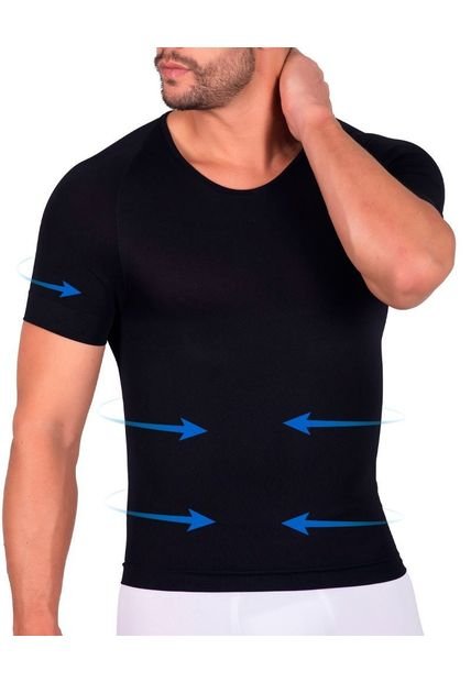Camiseta Compresión Negra Para Hombre CHT