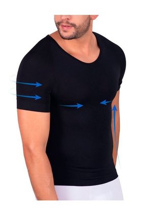 Camiseta Compresión Negra Para Hombre CHT