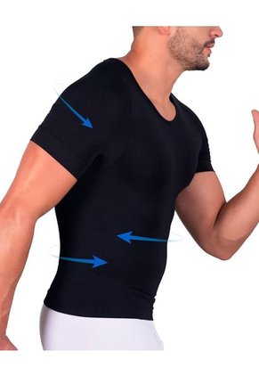 Camiseta Compresión Negra Para Hombre CHT