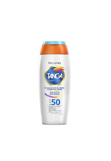 Bloqueador En Crema Tanga SPF 50 Active Defense X 250 Ml