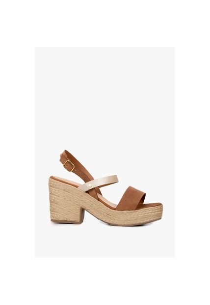 Sandalia En Cuero Para Mujer Con Tacon En Yute - Compra Ahora | Dafiti  Colombia