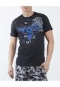 Camiseta Tapout  Negro-Azul de Tapout