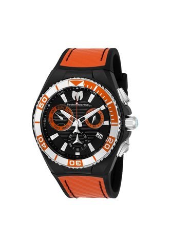 Reloj Para Hombre Technomarine Cruise Tm-115178 Negro Naranja Technomarine