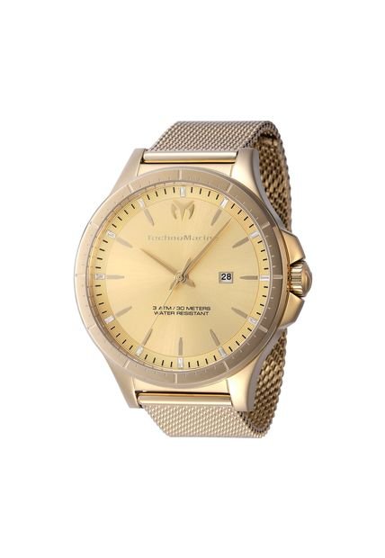 Reloj Technomarine Modelo Número De Serie 822009 Oro Hombres