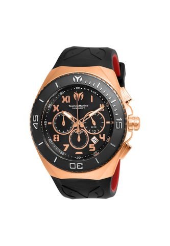 Reloj Para Hombre Technomarine Manta Tm-215064 Negro Rojo Technomarine