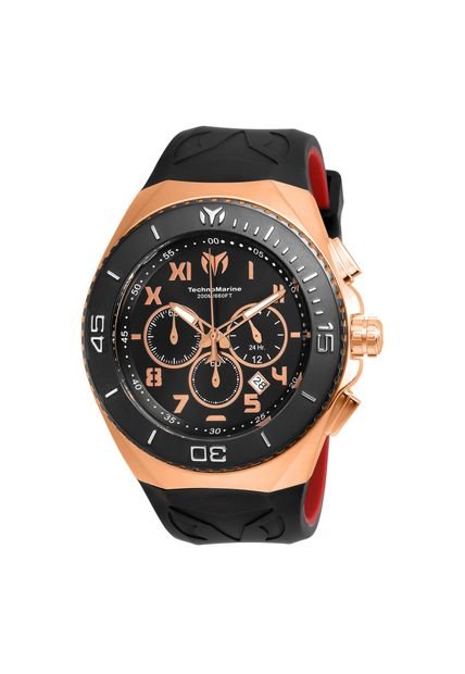 Reloj Para Hombre Technomarine Manta Tm-215064 Negro Rojo