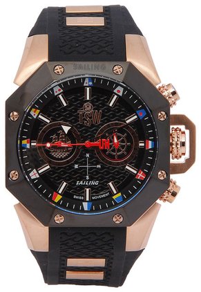 Reloj Negro-Oro rosa TECHNOSPORT