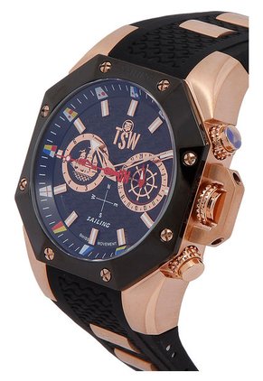 Reloj Negro-Oro rosa TECHNOSPORT