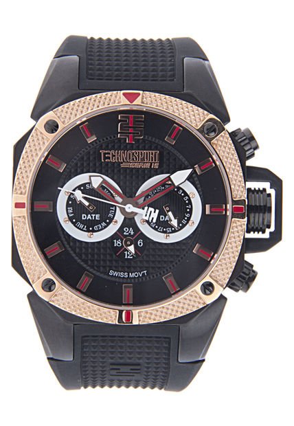 Reloj TECHNOSPORT Negro-Oro Rosa