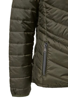 Chaqueta Mujer Corta Acolchada, Combinada Verde-Beige Tellenzi Amelia