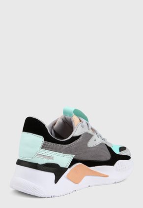 Tenis Gris-Verde Menta-Negro-Blanco Tellenzi