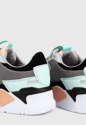 Tenis Gris-Verde Menta-Negro-Blanco Tellenzi