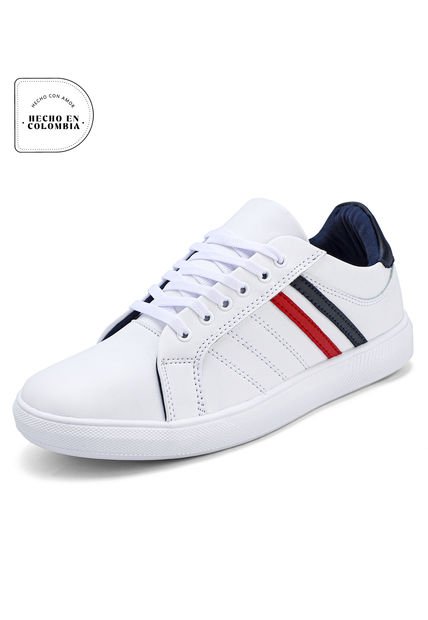 Tenis Hombre Blanco*Azul Tellenzi 894