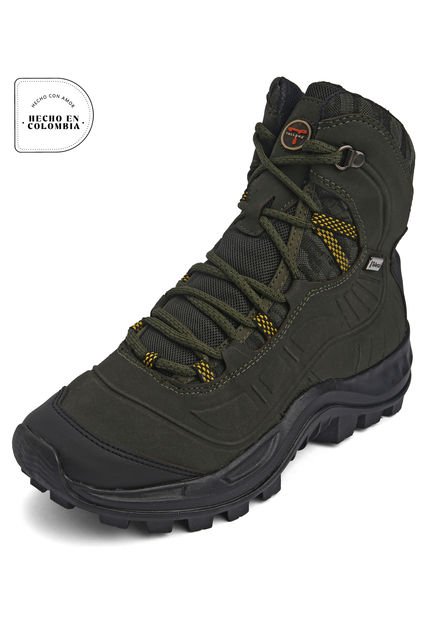 Bota Hombre Outdoor Verde Tellenzi 350