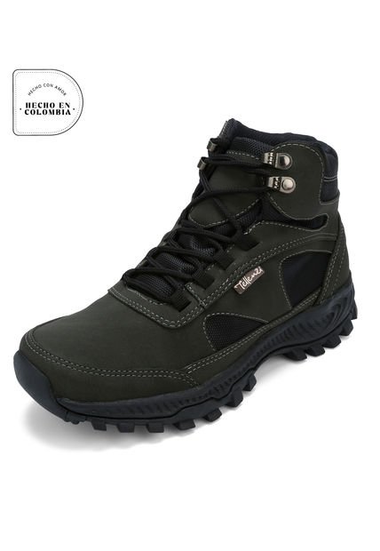 Bota Hombre Outdoor Verde*Negro Tellenzi 722