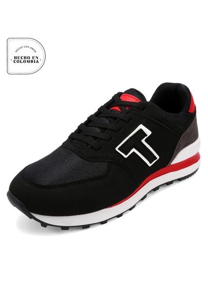 Tenis Hombre Negro*Rojo Tellenzi 040