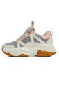 Tenis Lifestyle Beige-Gris-Rosa Tellenzi de Tellenzi