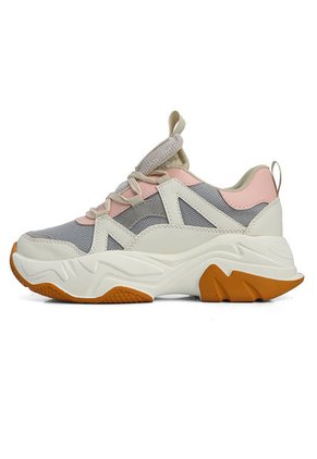 Tenis Lifestyle Beige-Gris-Rosa Tellenzi