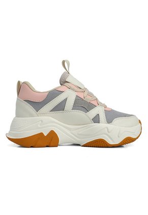 Tenis Lifestyle Beige-Gris-Rosa Tellenzi