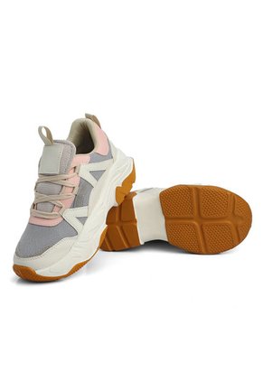 Tenis Lifestyle Beige-Gris-Rosa Tellenzi