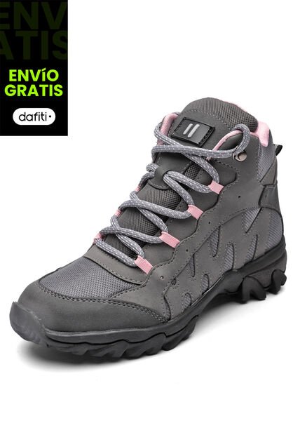 Bota Outdoor Mujer Gris-Rosa Tellenzi 9-6924