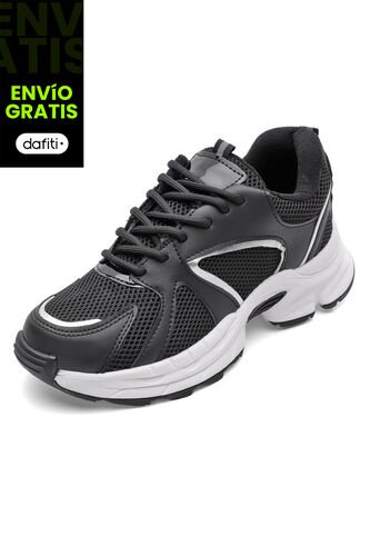 Tenis Dama Negro-Plata Tellenzi 2090 Tellenzi