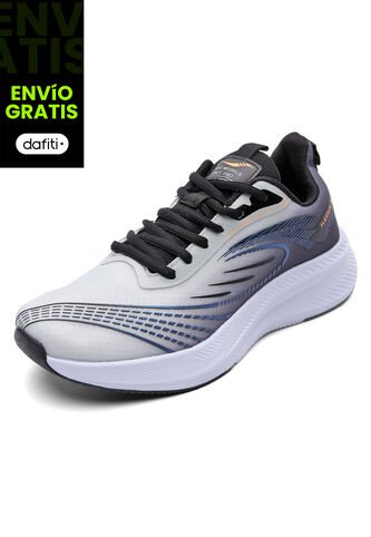 Tenis Running Hombre Gris-Azul Tellenzi H-050 Tellenzi