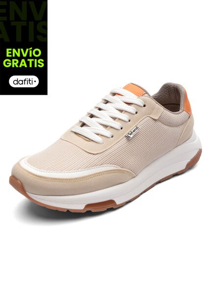 Tenis Hombre Beige-Naranja Tellenzi F-2945