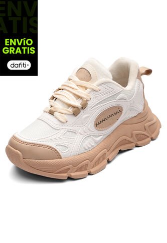 Tenis Mujer Marfil-Tabaco Tellenzi C2 Tellenzi