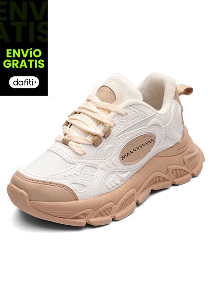 Tenis Mujer Marfil-Tabaco Tellenzi C2