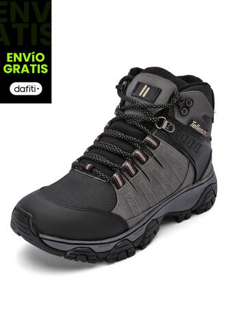 Bota Outdoor Hombre Negro-Gris Tellenzi 7-212 Tellenzi