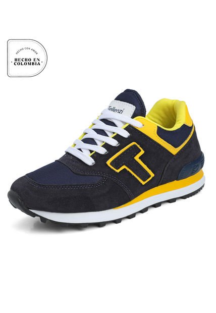 Tenis Lifestyle Azul-Amarillo-Blanco Tellenzi
