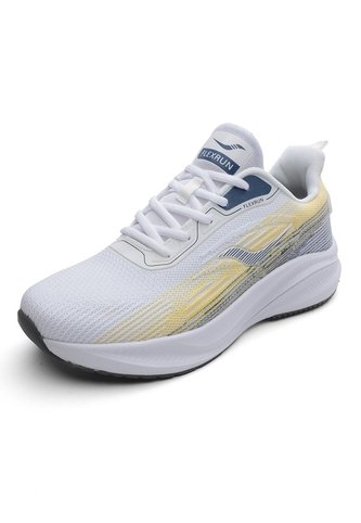 Tenis Running Hombre Blanco-Amarillo Tellenzi H-012 Tellenzi