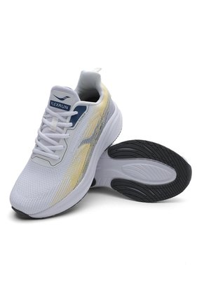 Tenis Running Hombre Blanco-Amarillo Tellenzi H-012