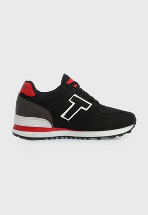 Tenis Lifestyle Negro-Blanco-Rojo Tellenzi