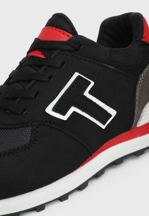 Tenis Lifestyle Negro-Blanco-Rojo Tellenzi