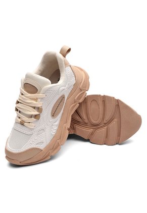 Tenis Mujer Marfil-Tabaco Tellenzi C2